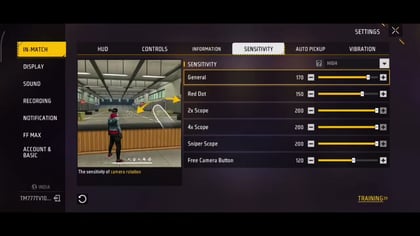 Free Fire Max 爆头灵敏度设置 | 2026年8月
