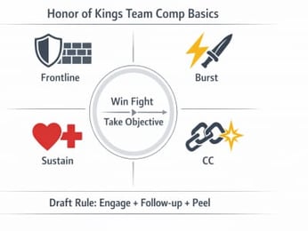 أفضل تشكيلات الفرق في Honor of Kings لعام 2026: منطق اختيار الأبطال (Draft) الذي يضمن الفوز في التصنيف (Ranked) فعلياً