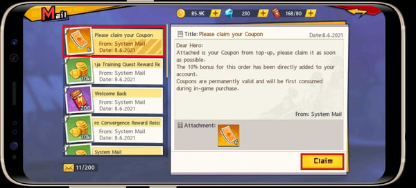 One Punch Man: The Strongestで課金したのにクーポンが届かない場合の対処法