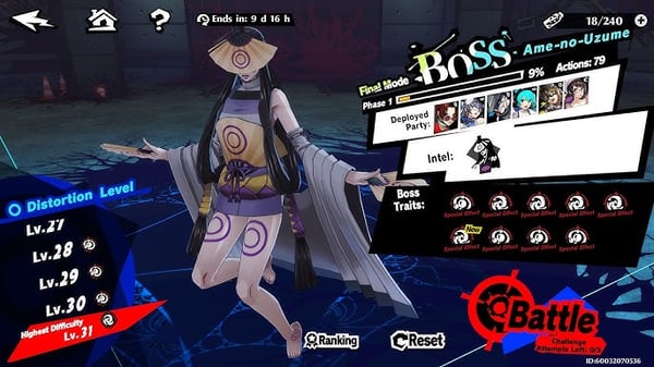 Guía de Mar de Almas en Persona 5 The Phantom X: Pruebas de jefes y rotaciones de equipo
