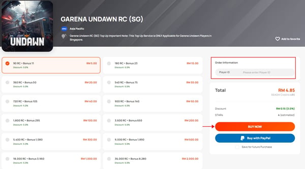 Bagaimana Cara Top Up Undawn RC dengan Selamat untuk Kali Pertama?