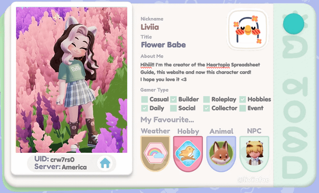 Heartopia player profile screen showing User ID and Account ID in game settings