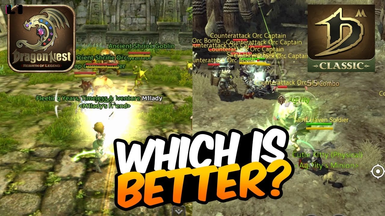 Dragon Nest M Classic Cash 스토어 영수증과 게임 내 확인서의 나란한 비교