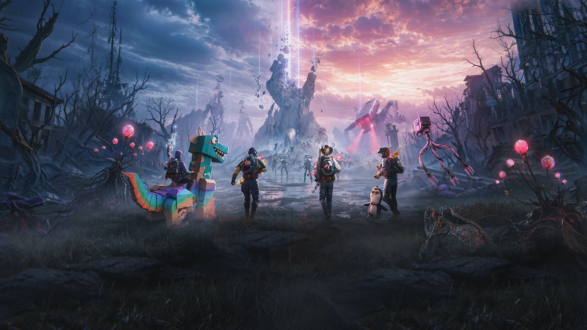 Player fighting mutated creatures in Once Human contaminated Stardust zone