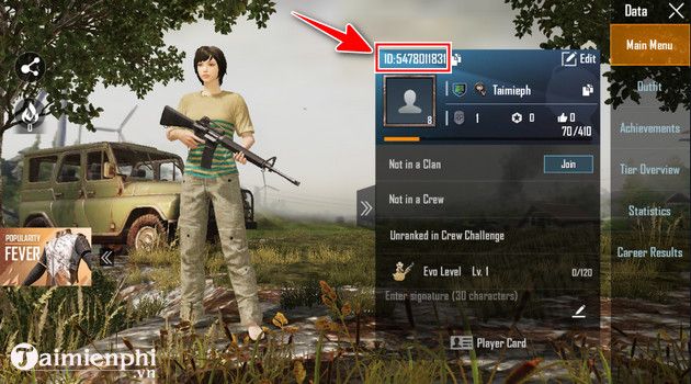 How to find your PUBG Mobile Player ID / Character ID
