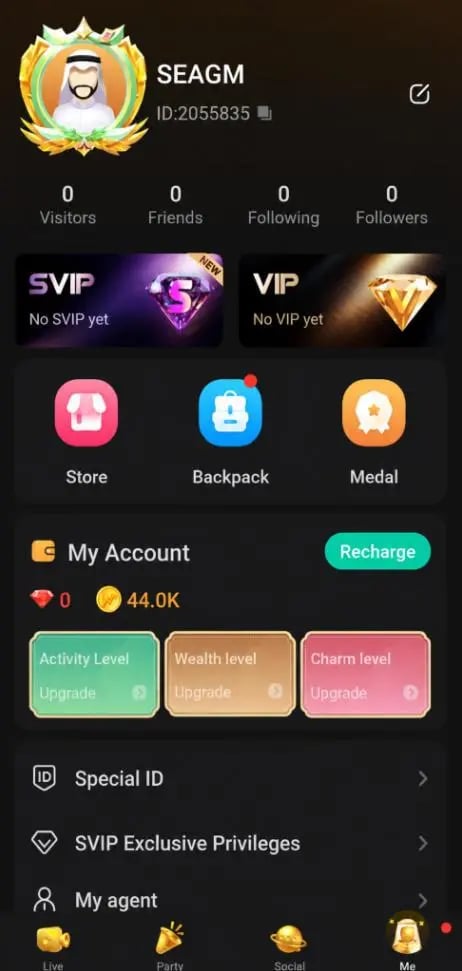 Cara mencari UID Hoob Live anda