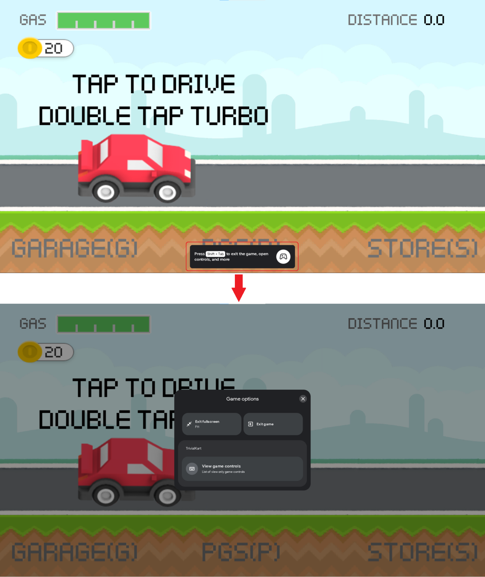 Google Play Games on PC full screen view