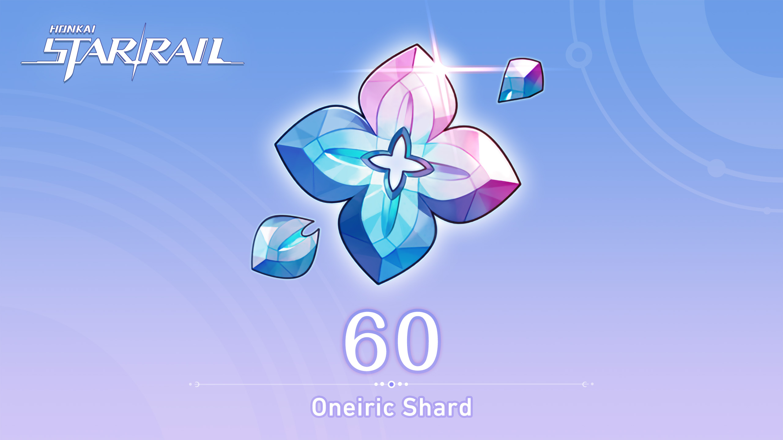 In-game screenshot showing Oneiric Shard and Stellar Jade balance on the top-up screen