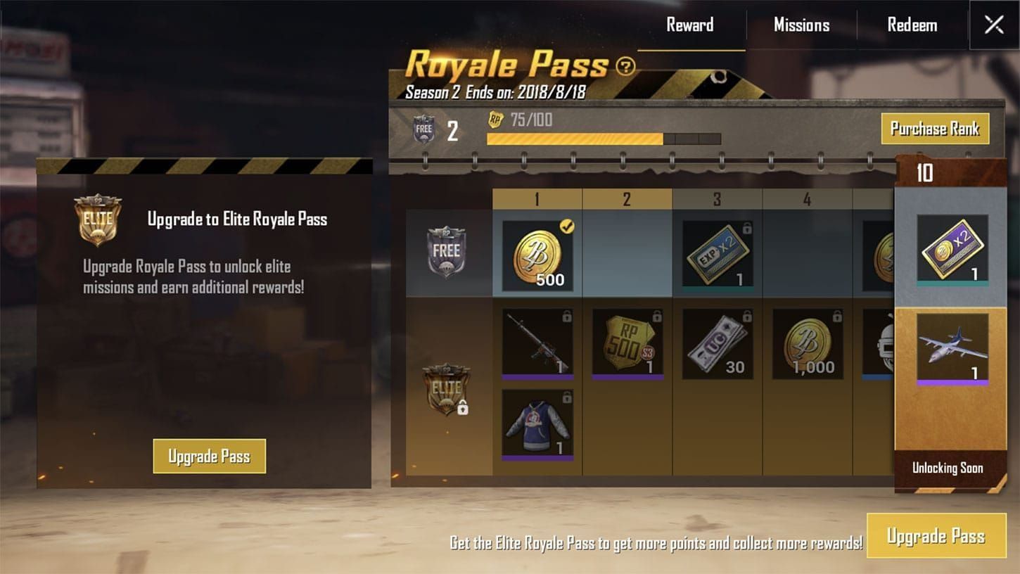 PUBG Event Center Special Drops interface