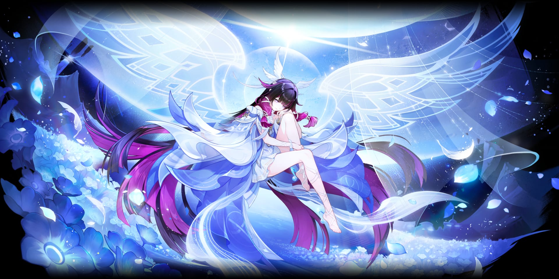 Diseño del personaje Columbina que representa el núcleo de los equipos lunares Nod-Krai de Snezhnaya en Genshin Impact