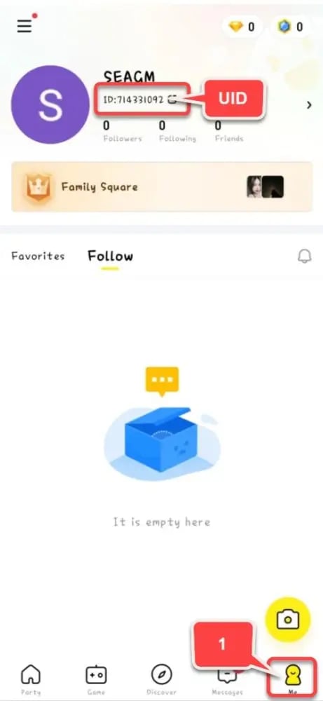 Hago UID 확인 방법