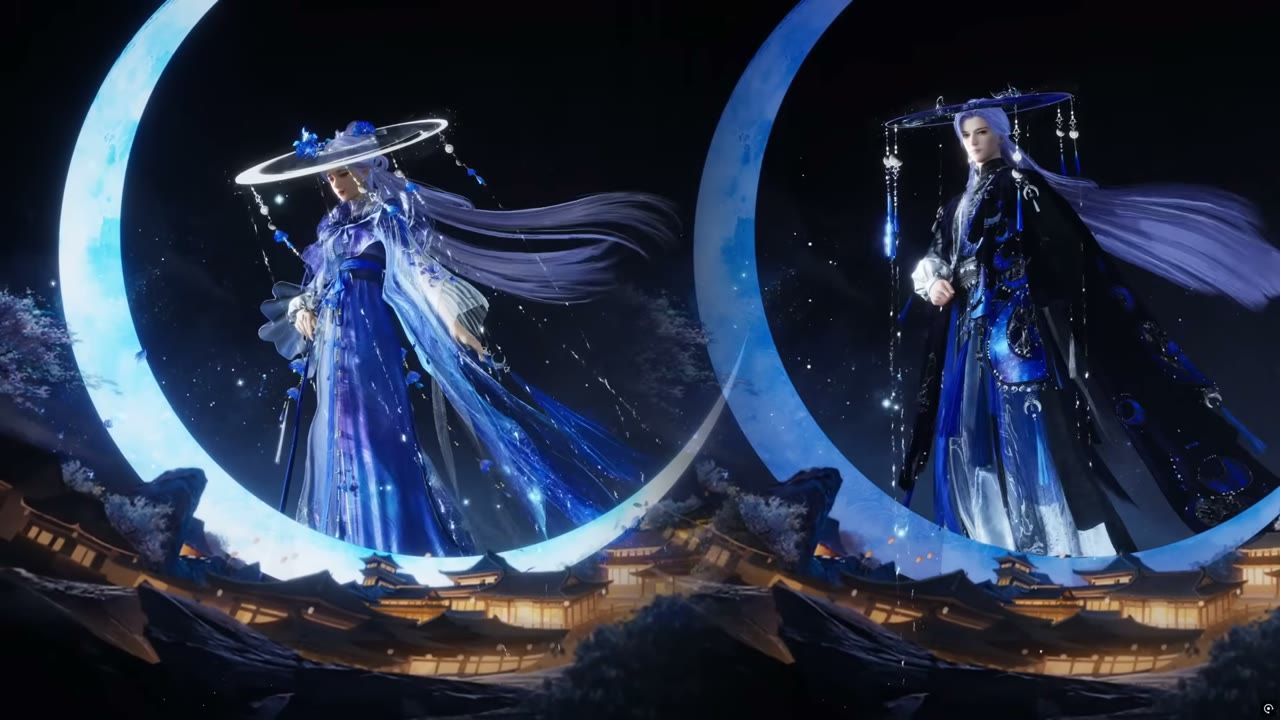 Where Winds Meet 2.0 Verdigris Spirit and Celestial Glow outfits