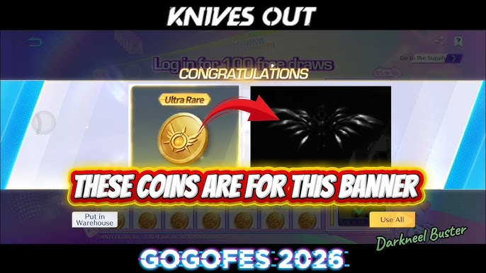 Knives Out event exchange shop interface showing milestone rewards
