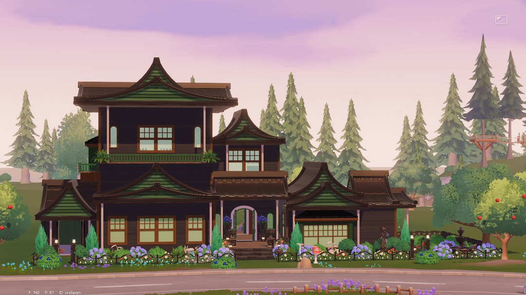 Heartopia neighborhood instance with a character standing near the residential mailbox