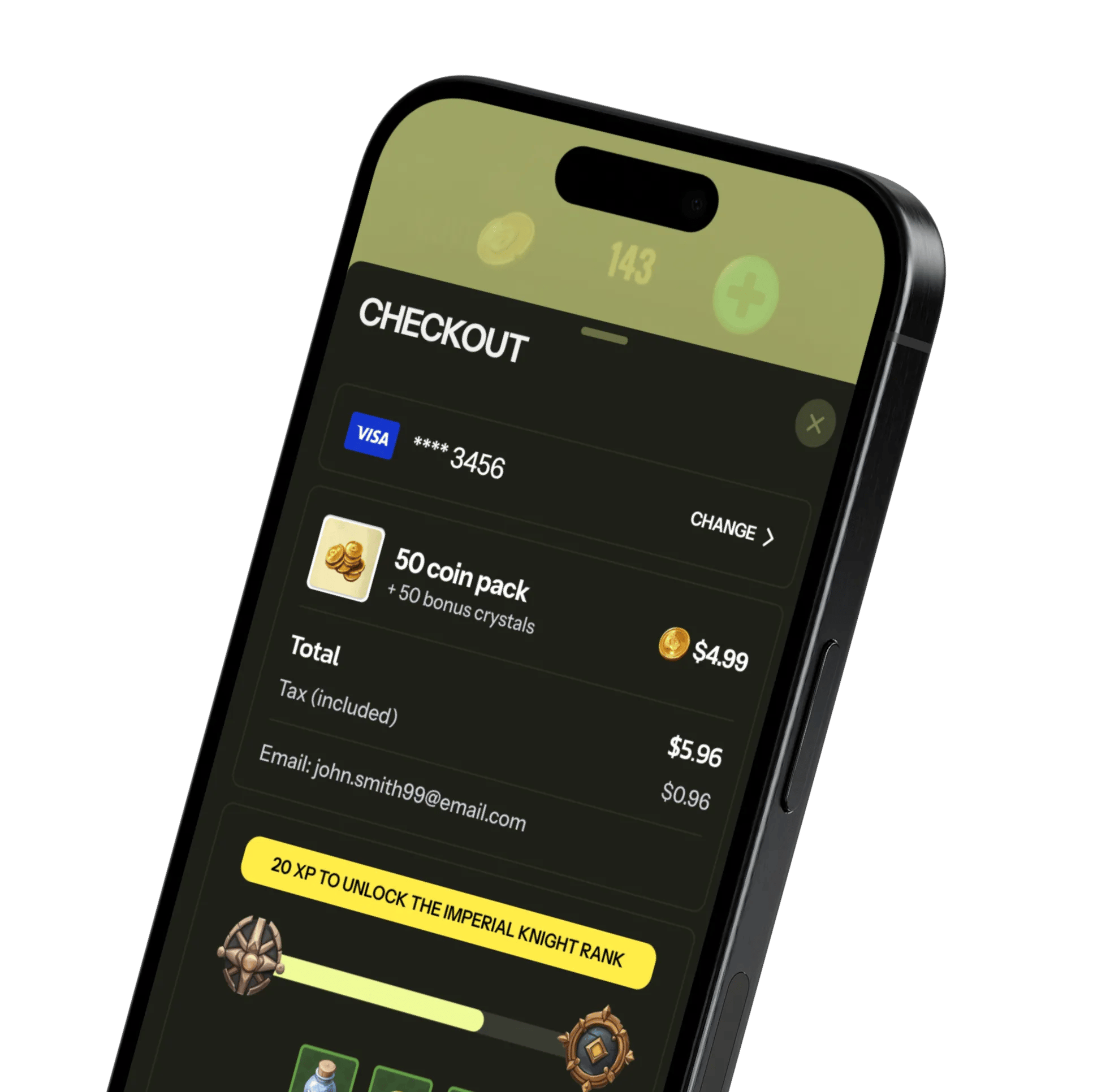 Secure payment checkout screen showing UID field and price total before confirming Watcher of Realms Gold purchase