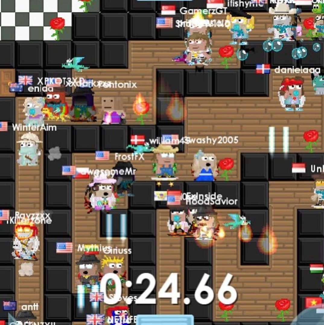 Capture d'écran en jeu de Growtopia montrant des gemmes et des détails de compte