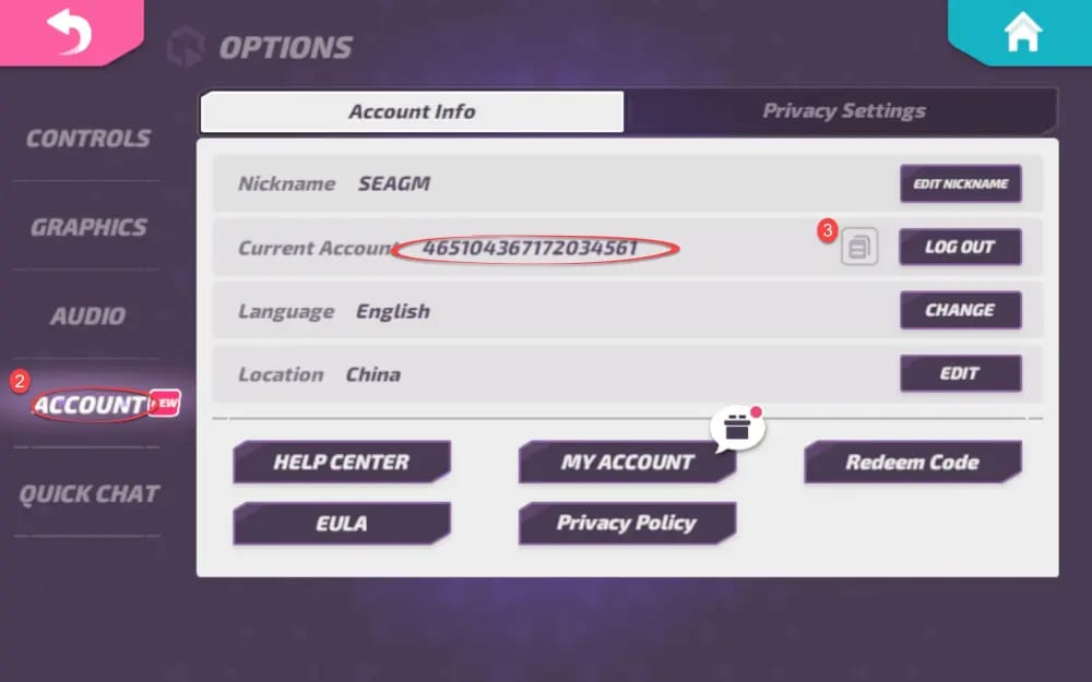 T3 Arena Gems opwaardeerinterface met serverregio-opties