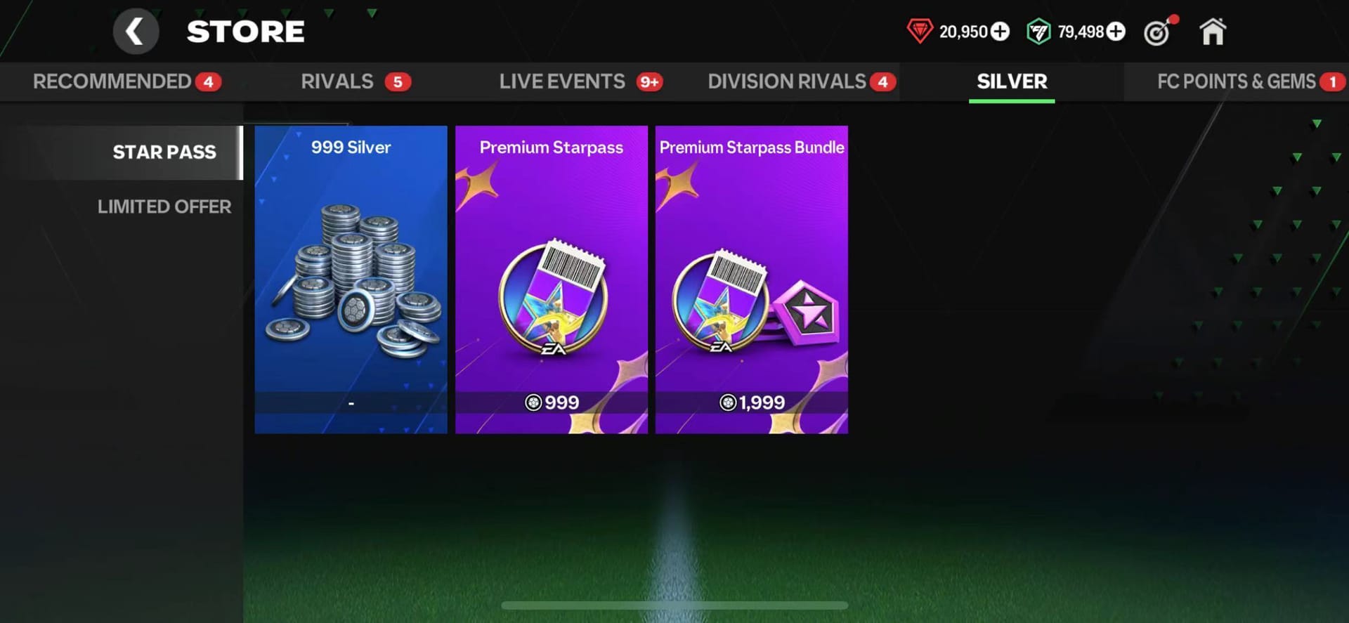 Stappenplan voor het uitgeven van EA Sports FC Mobile FC Points en Silver