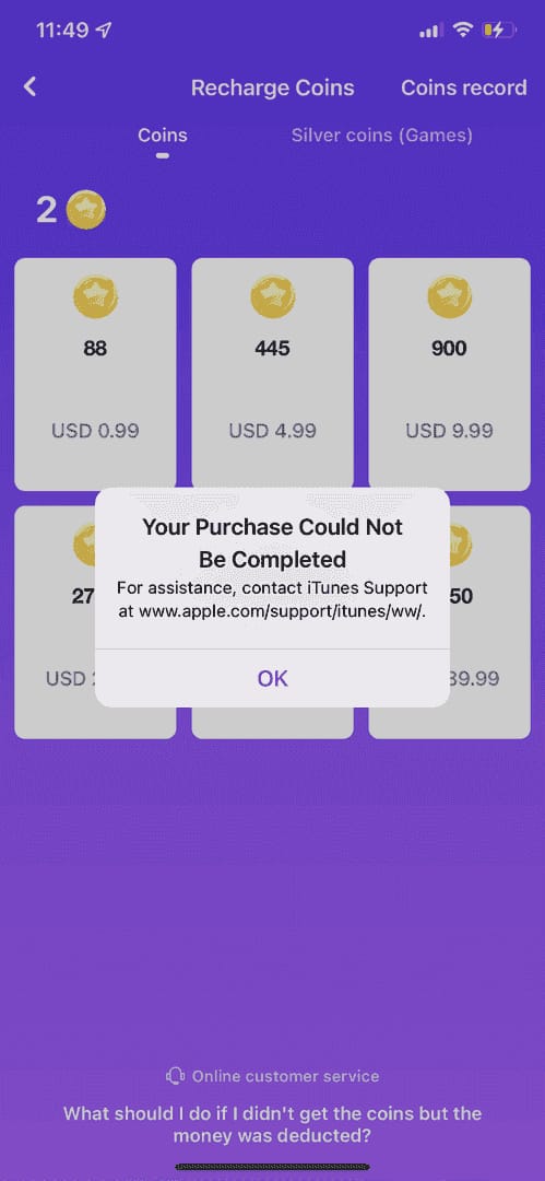 比較 Mico Coins 儲值網頁結帳與應用程式內購買的小額儲值選項