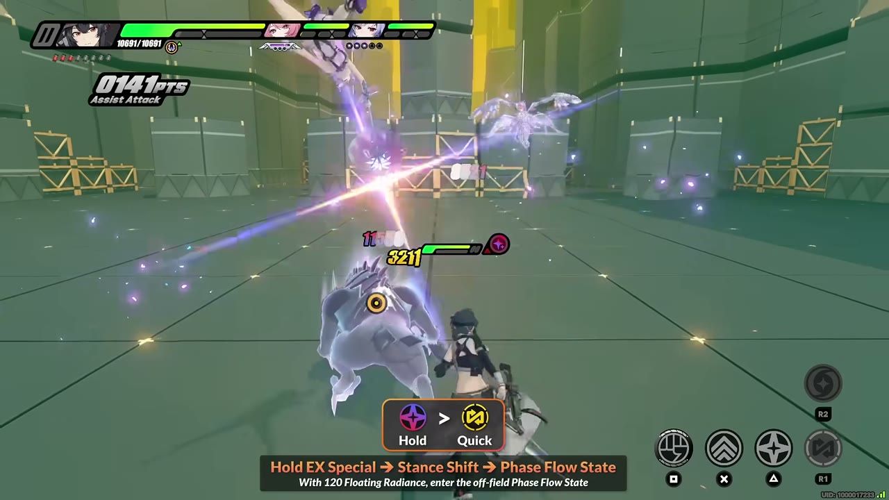 Remielle Phase Flow Stance Shift กด EX Special ค้าง