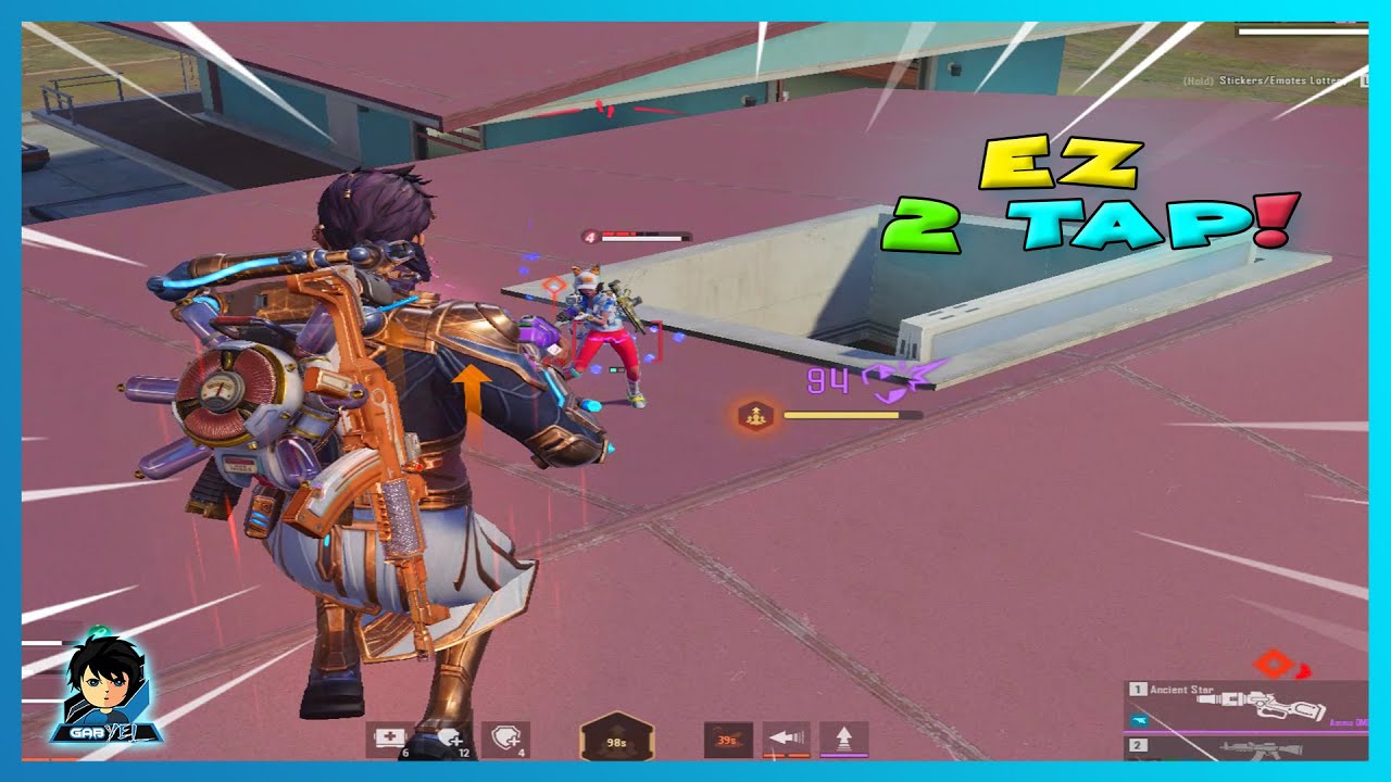 Ancient Star energy gun aimed down sights during close-range combat