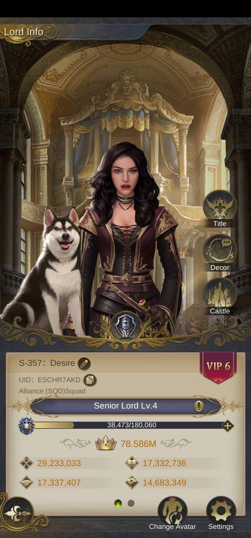 Layar akun Kings Choice yang menunjukkan detail UID dan server untuk verifikasi top up