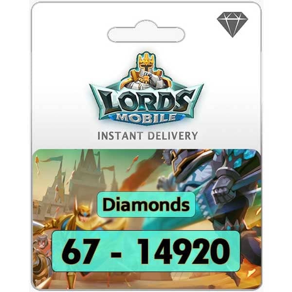 Lords Mobile Auflade-Checkout oder Zahlungsbestätigungsbildschirm mit Bestelldetails und Quittungsnachweis