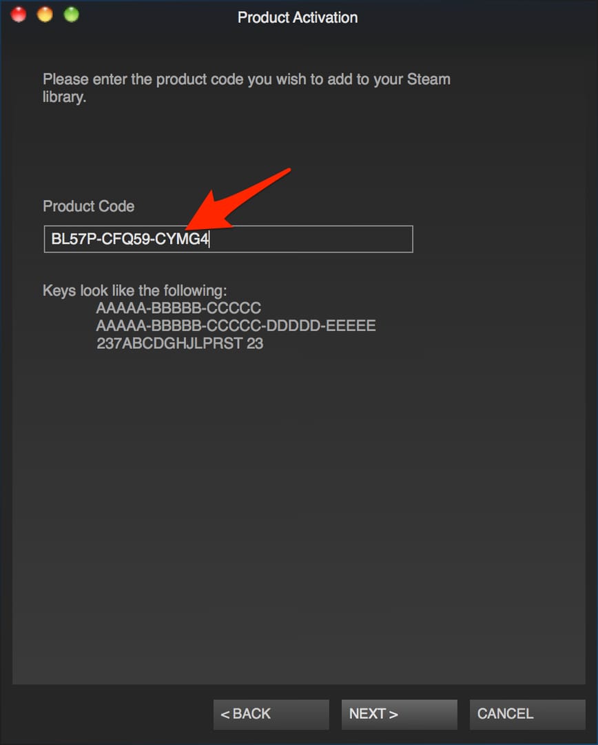Steam Wallet code redemption page for adding funds with an official gift card.