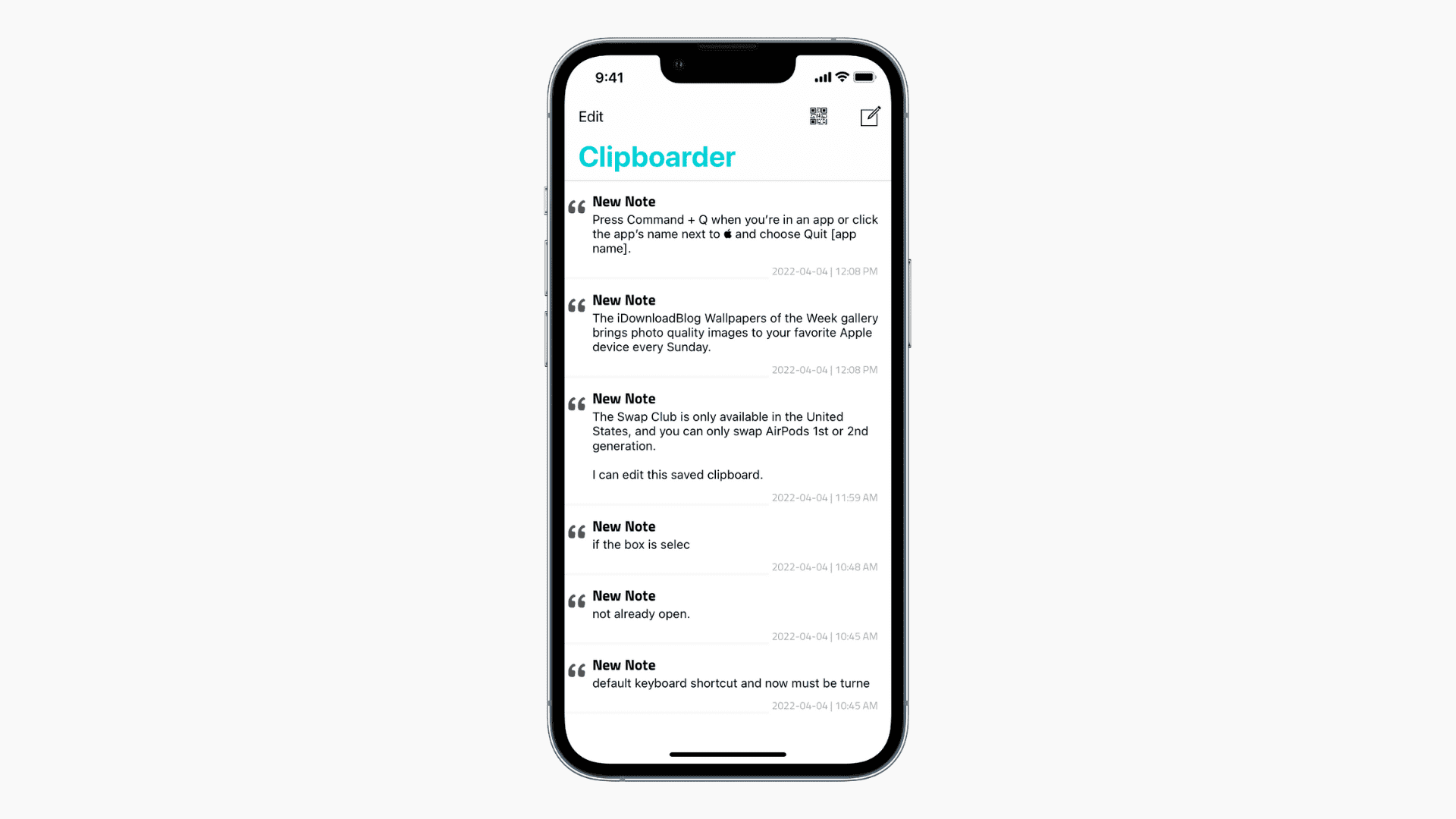 Usuario tocando para copiar el ID de cuenta directamente en la pantalla de un Apple iPhone