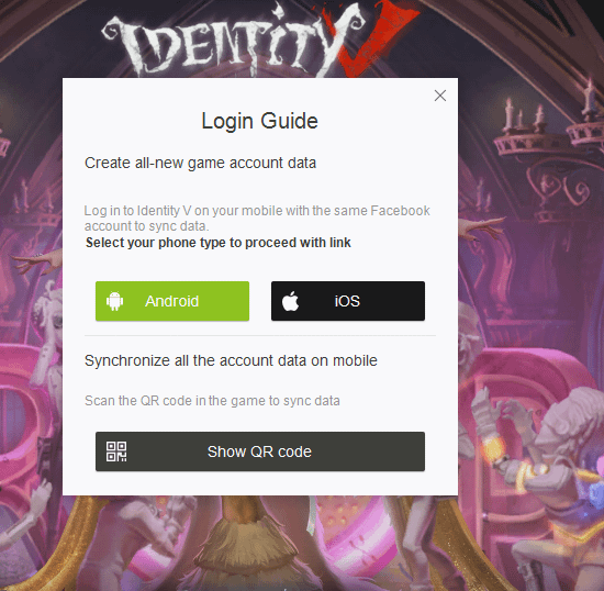 Identity V running on a phone with the manor lobby and avatar visible