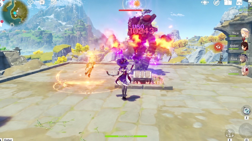 Nicole burst and Arcane Magus passive panel