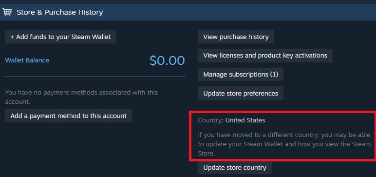 Confronto tra riscatti di Steam Gift Card riusciti e falliti a causa di una mancata corrispondenza della regione