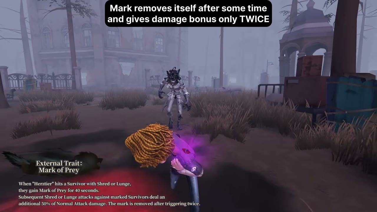 Identity V Herztier Mark of Prey on survivor