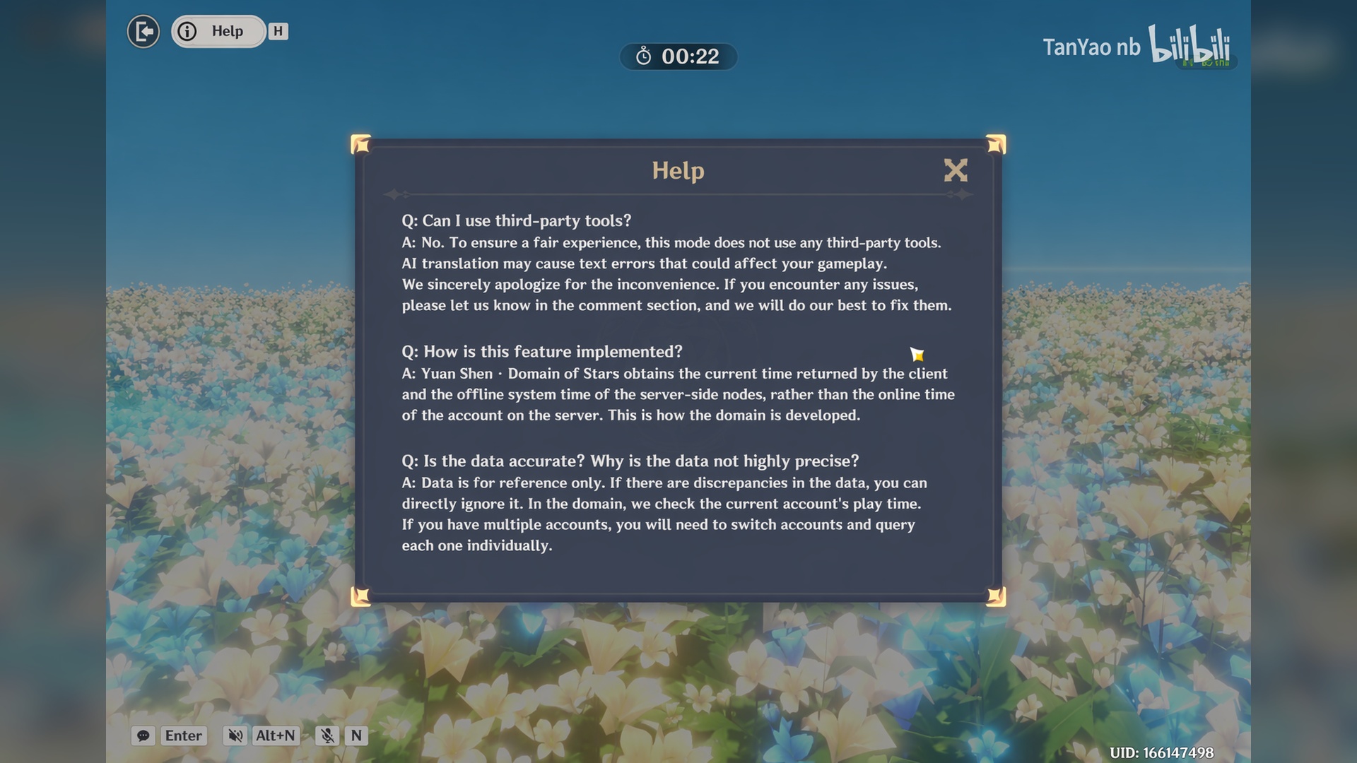 Author note explaining the client-time node mechanism