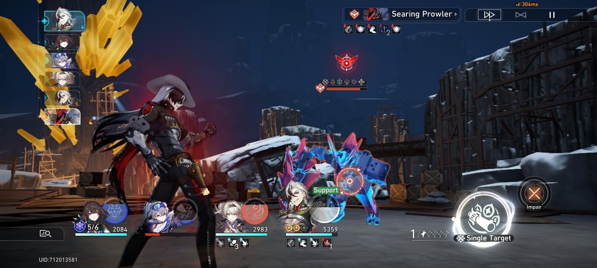 Guide de Honkai: Star Rail montrant l'application de faiblesse de Silver Wolf
