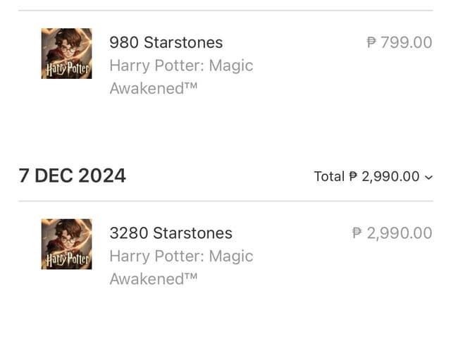 Comparison chart of refund options for Harry Potter: Magic Awakened Top Up on different servers