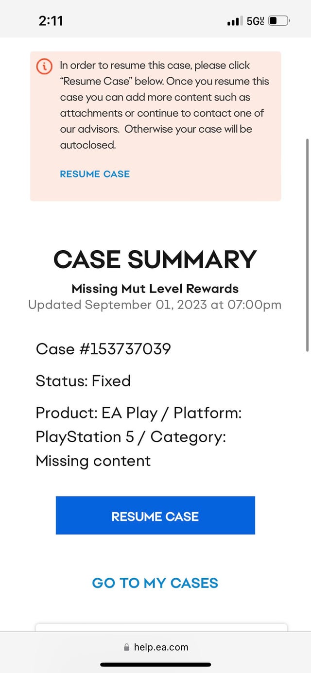 Formular zur Ticketeinreichung bei fehlenden Inhalten von EA Hilfe