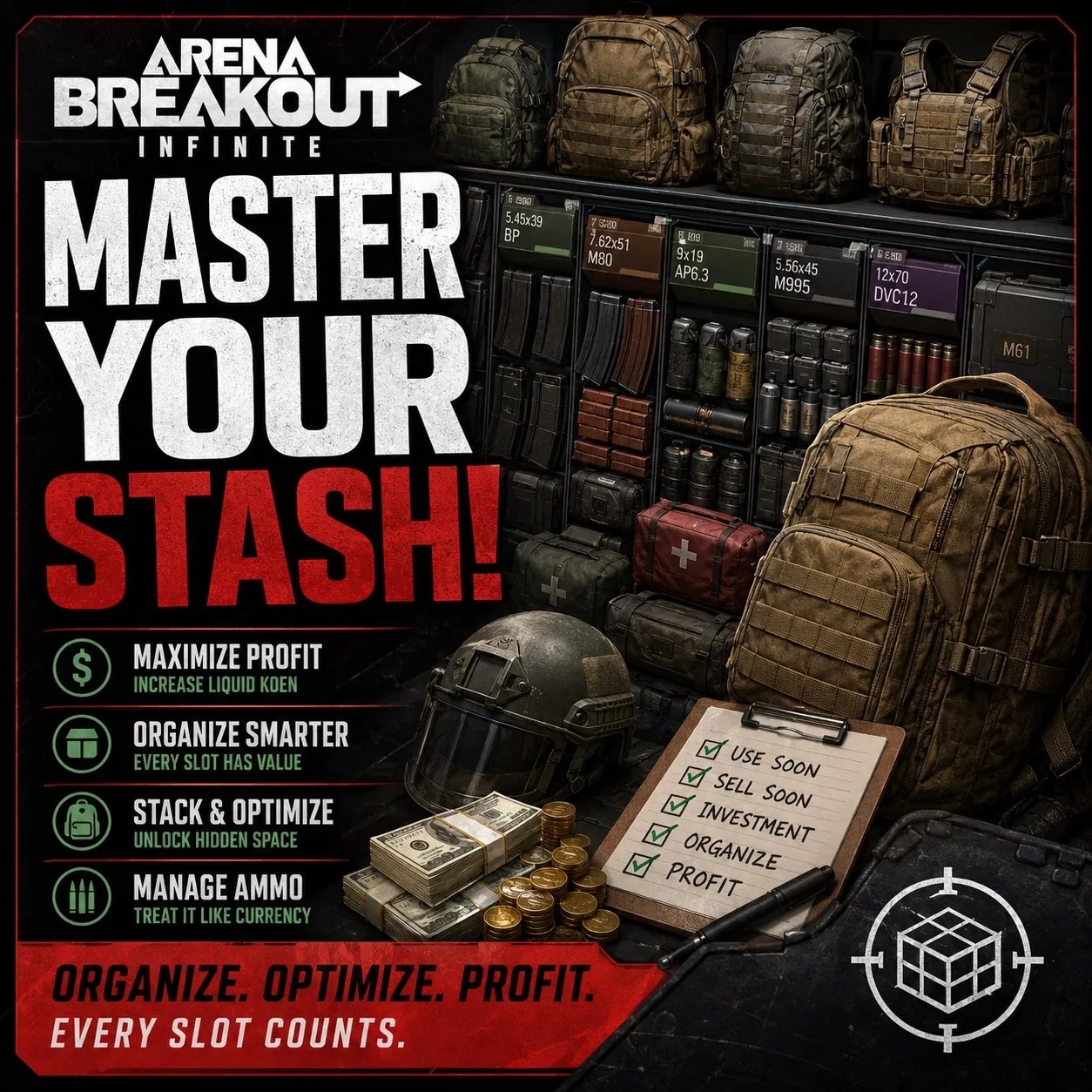 Arena Breakout Infinite player stash inventory interface