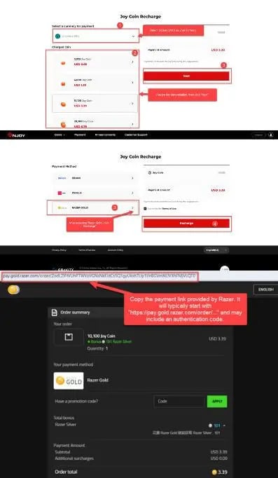 Razer Pay Link Recharge guide image