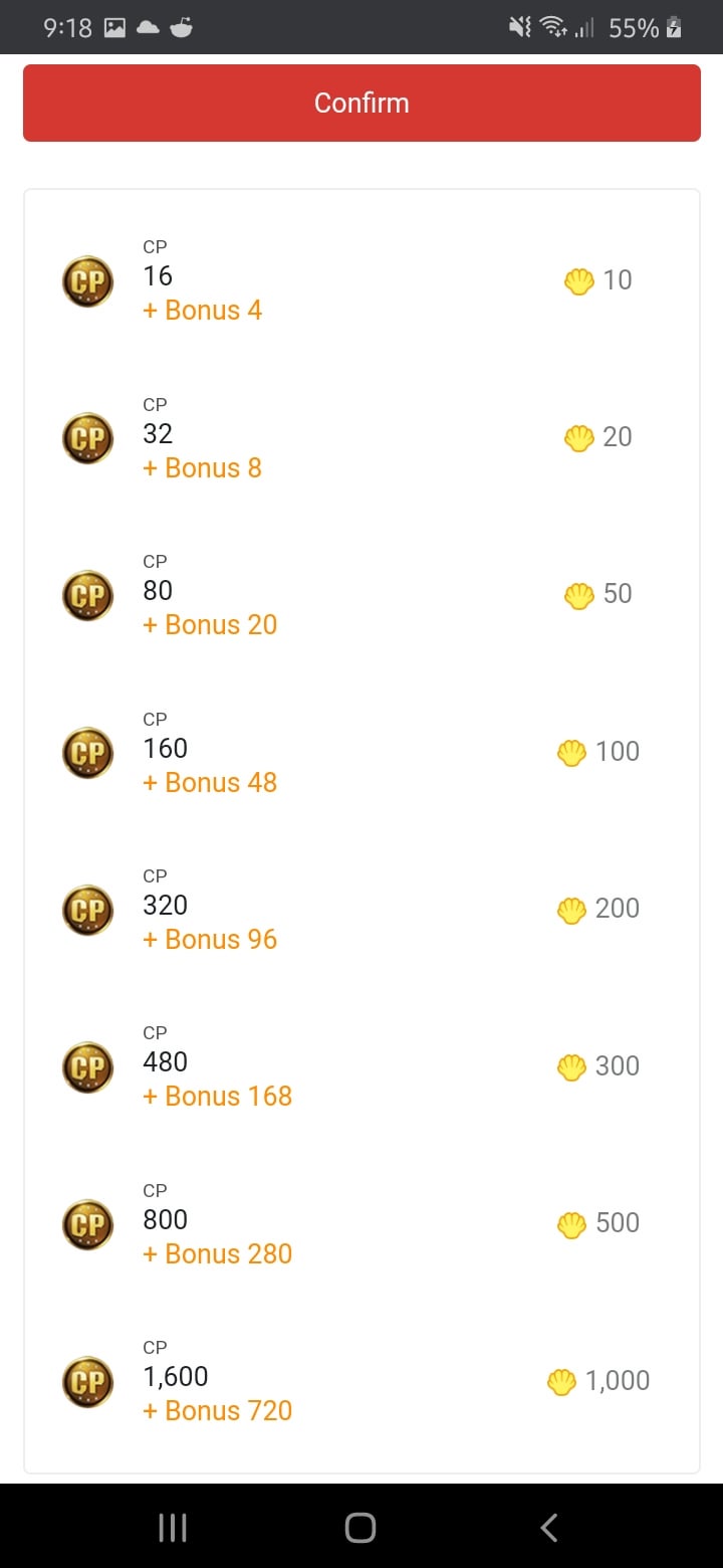 Garena portal regional voucher redemption screen