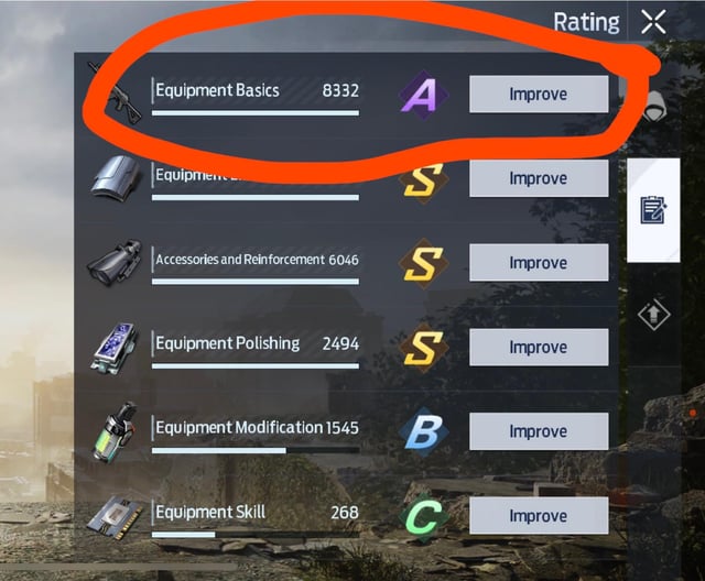Undawn equipment polishing interface showing permanent slot multipliers