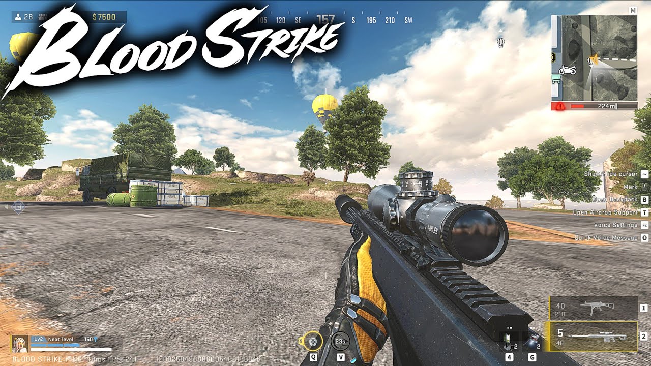 Blood Strike hero shooter lobby interface and character screen