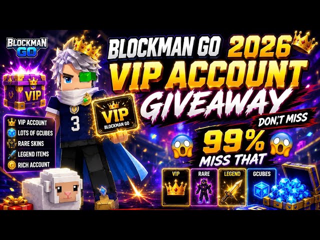 치장 아이템 할인과 일일 보너스 선물을 강조하는 블록맨 GO VIP 멤버십 인터페이스