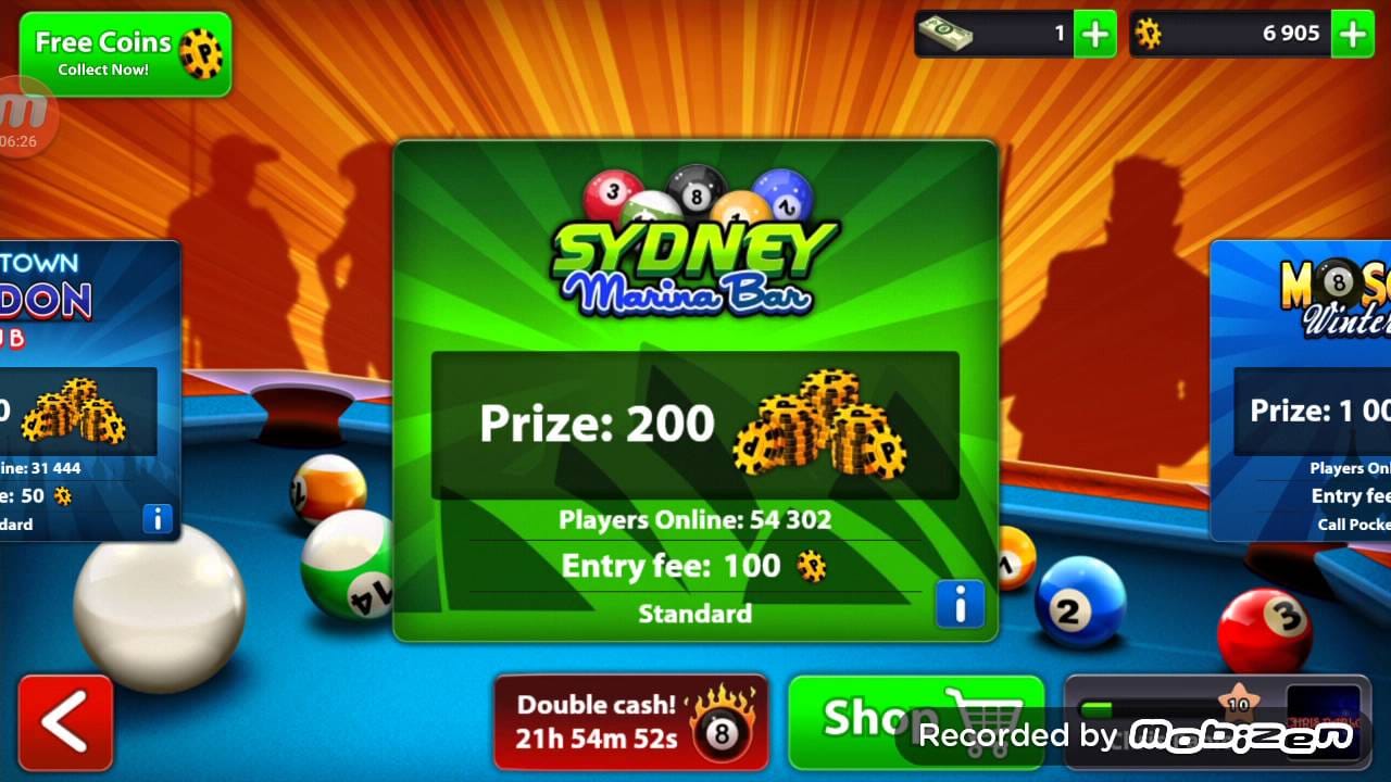 8 Ball Pool 中需要大量金币入场的悉尼高筹码球桌