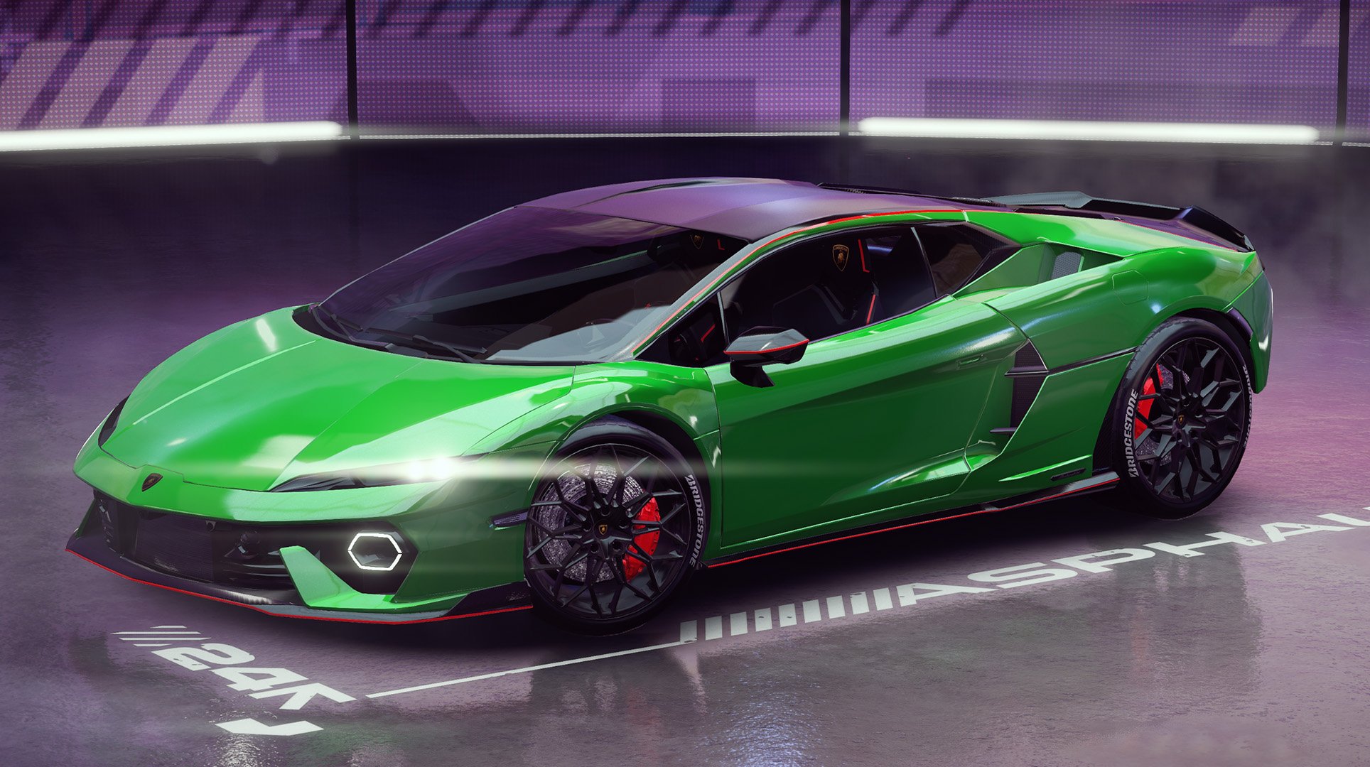 Lamborghini Temerario acelerando em Asphalt Legends Unite