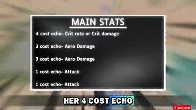 Susun atur statistik utama Echo Qingxiao Crit Aero ATK