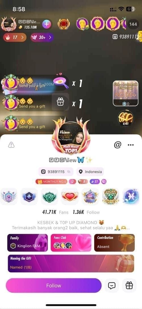 Mango Live Diamonds in-app balance after bulk top-up