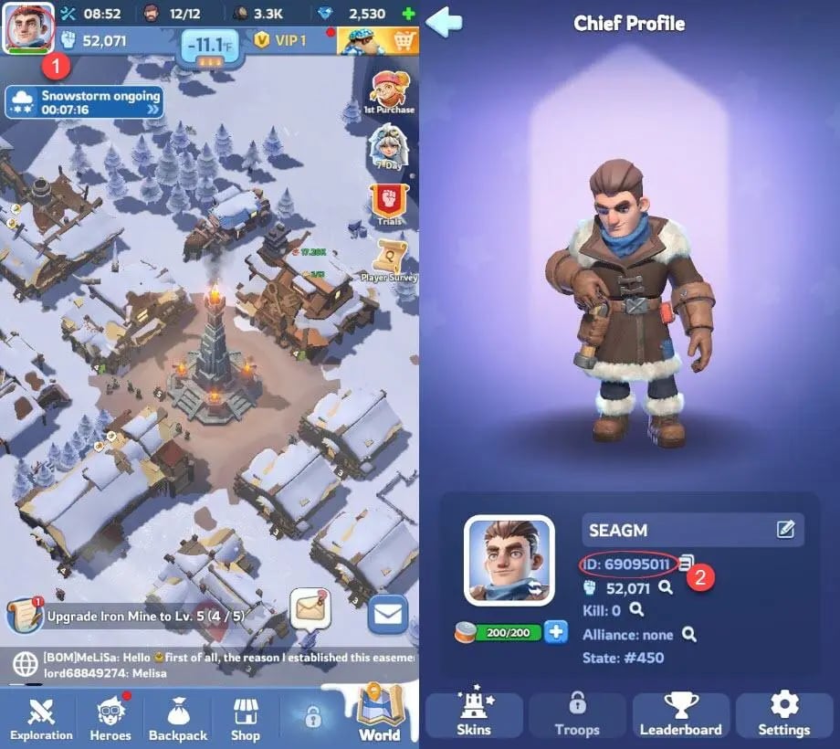 Cum să-ți găsești UID-ul pentru Whiteout Survival Frost Stars
