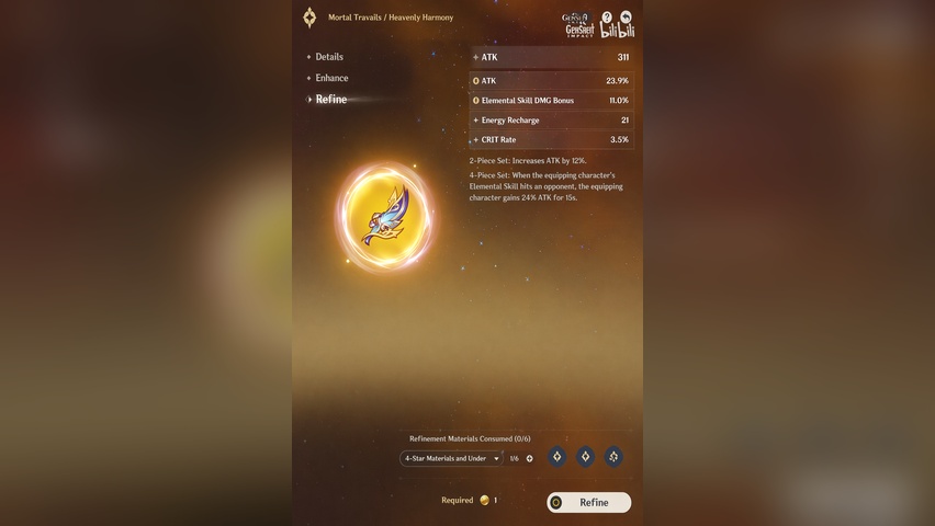 Artifact farming target panel