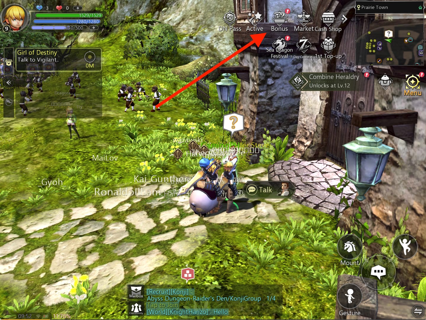 Peti mel dalam permainan Dragon Nest M Classic Cash menyemak berlian